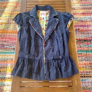 Bow & Arrow Cap Sleeve Blazer, sz M